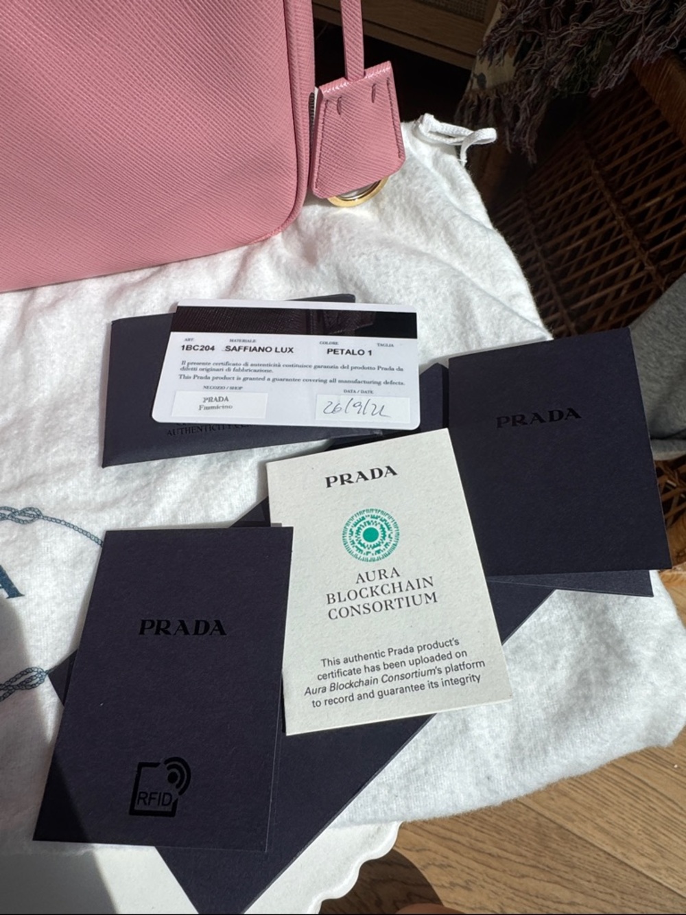 Prada Saffiano Lux Pink Shoulder Bag Petalo Rare Y2K Re-Edition Mini - Picture 3 of 11